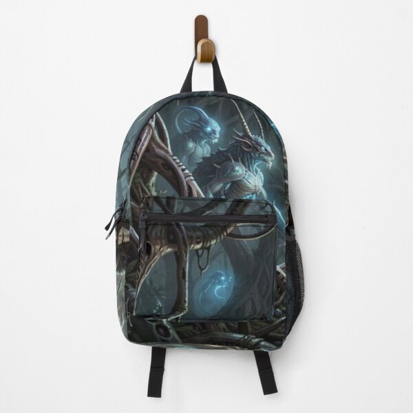 Item preview, Bioluminescent Creatures in a Biomechanical Jungle with Metallic Vines and Alien Atmosphere designed and sold by FotoworldEdel.