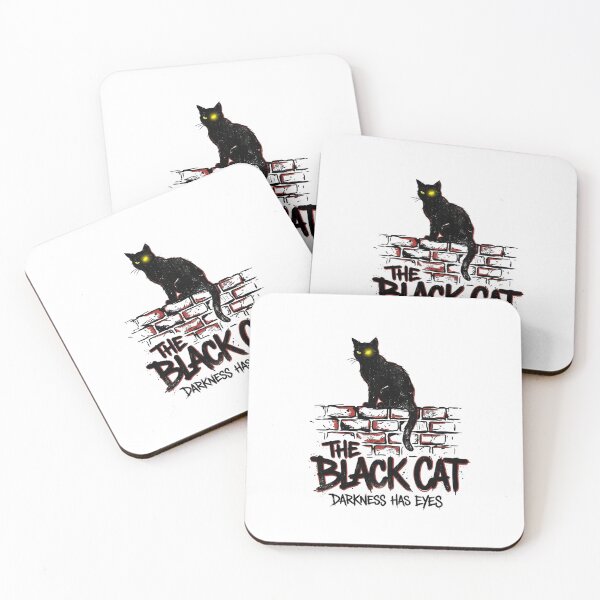 Item preview, Edgar Allan Poe The Black Cat Darkness Has Eyes designed and sold by Fenay Designs.