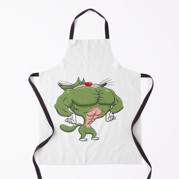 Item preview, ? Funny Muscular Cartoon Cat Sticker PNG | Meme Character Transparent Decal | Cool Gym Cat Anime Sticker designed and sold by ashwin131.