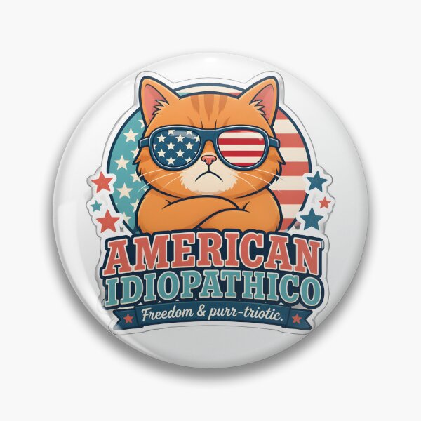 Item preview, American Idiopathico Cat Sticker | Funny Veterinary Cat Humor designed and sold by Bettybee00.