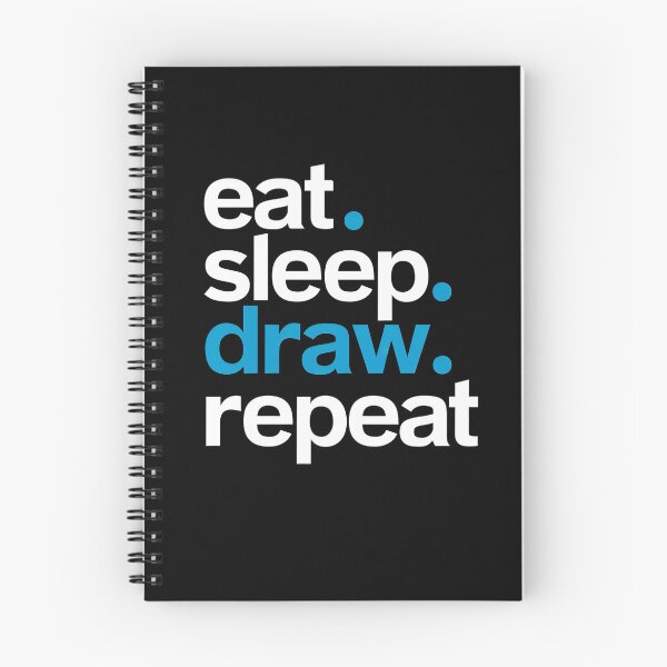 Item preview, Eat Sleep Draw Repeat Text designed and sold by SiarheiYur.