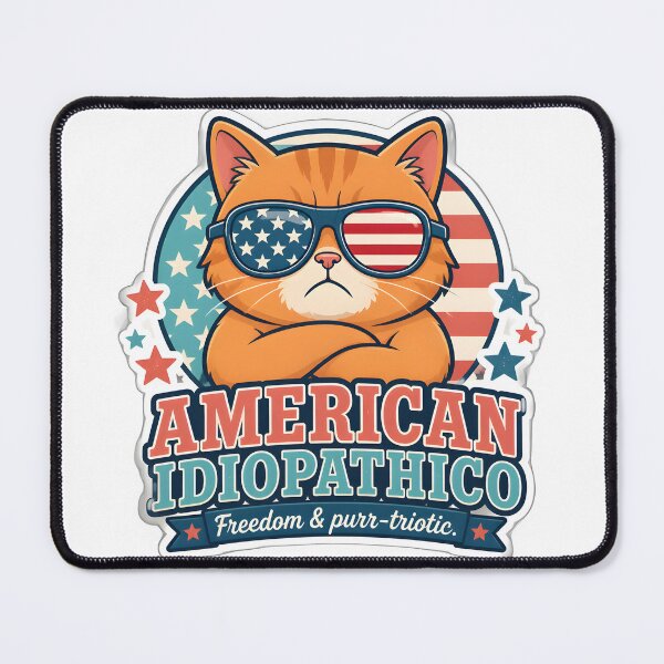 Item preview, American Idiopathico Cat Sticker | Funny Veterinary Cat Humor designed and sold by Bettybee00.