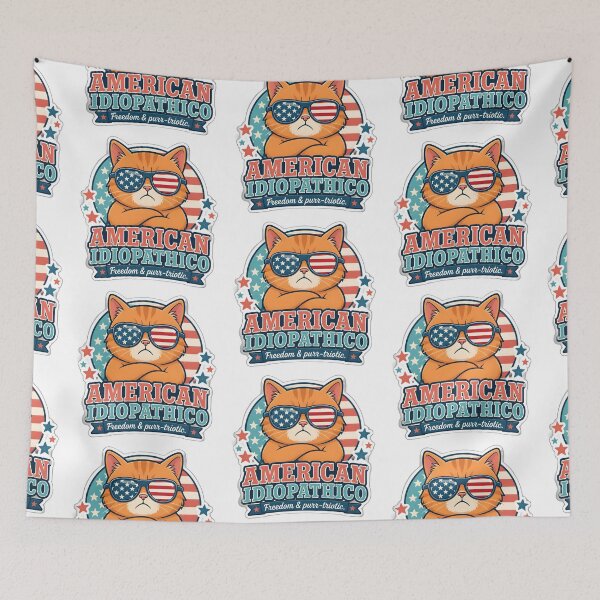 Item preview, American Idiopathico Cat Sticker | Funny Veterinary Cat Humor designed and sold by Bettybee00.