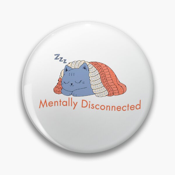 Item preview, Mentally Disconnected - Sleeping Blue Cat in Blanket designed and sold by ArtistryPulse90.