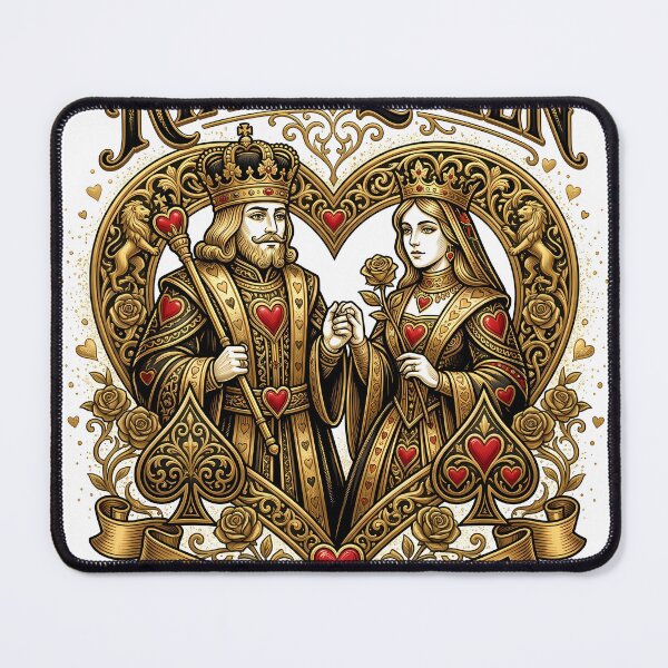 Item preview, King Queen Luxury Couple Graphic T-Shirt designed and sold by amol9999.