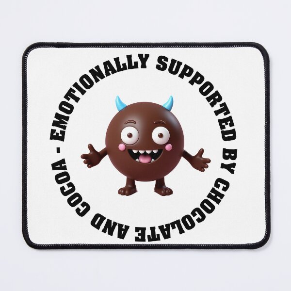 Item preview, Emotionally Supported by Chocolate and Cocoa designed and sold by Meowka.