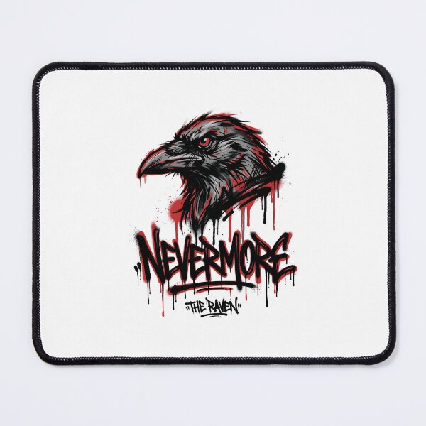 Item preview, Edgar Allan Poe Graffiti Spray Paint Nevermore Raven designed and sold by Fenay Designs.