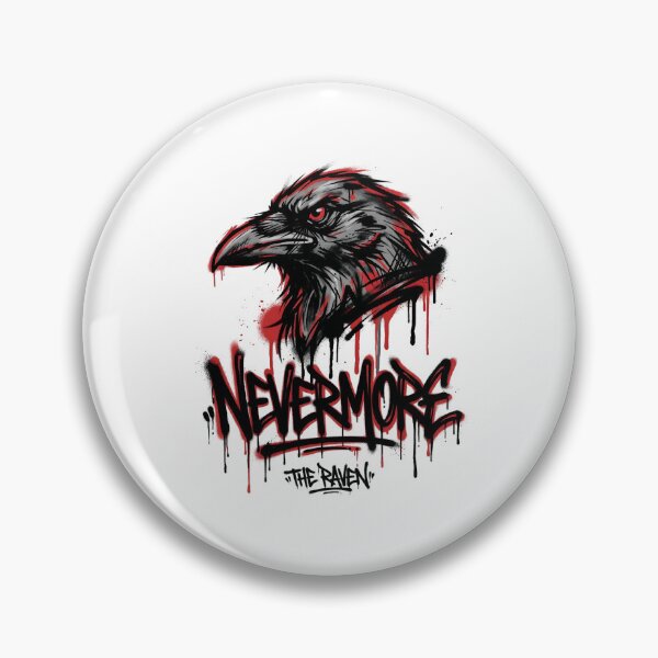 Item preview, Edgar Allan Poe Graffiti Spray Paint Nevermore Raven designed and sold by Fenay Designs.
