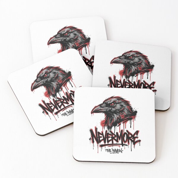 Item preview, Edgar Allan Poe Graffiti Spray Paint Nevermore Raven designed and sold by Fenay Designs.