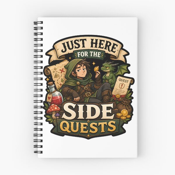 Item preview, Just Here for the Side Quests designed and sold by aistrokeofart.