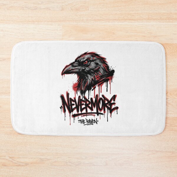 Item preview, Edgar Allan Poe Graffiti Spray Paint Nevermore Raven designed and sold by Fenay Designs.
