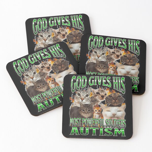 Item preview, God Gives His Most Powerful Soldiers Autism Awareness Support Cat Lovers designed and sold by SanTiOmal.