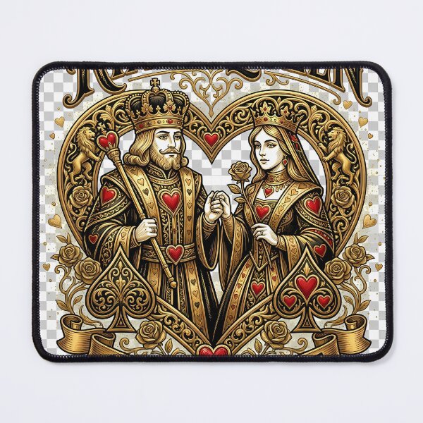 Item preview, King Queen Luxury Couple Graphic T-Shirt designed and sold by amol9999.