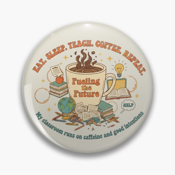 Item preview, Eat Sleep Teach Coffee Repeat Funny Teacher Shirt designed and sold by PixelQ.