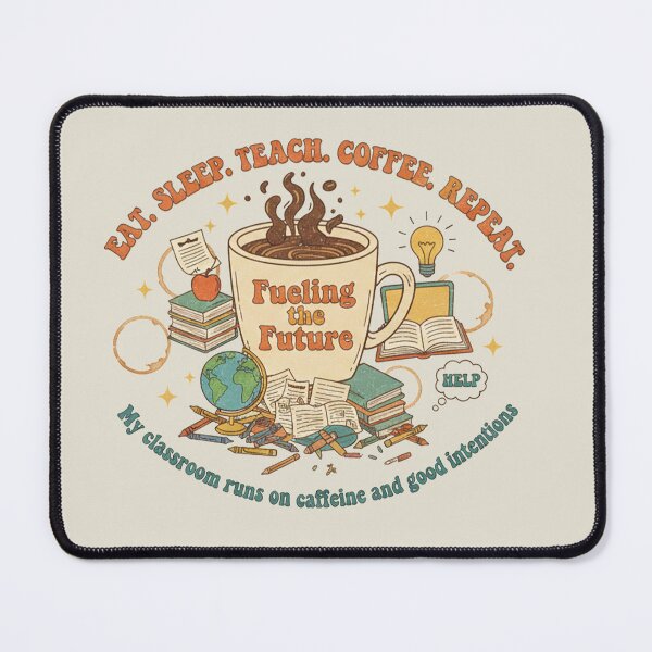 Item preview, Eat Sleep Teach Coffee Repeat Funny Teacher Shirt designed and sold by PixelQ.