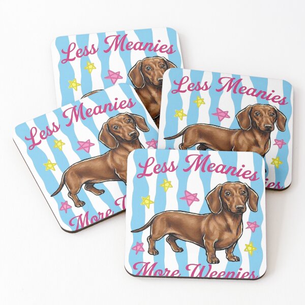 Item preview, Less Meanies More Weenies Striped Dachshund Funny Dog Mom designed and sold by VGAfanatic.