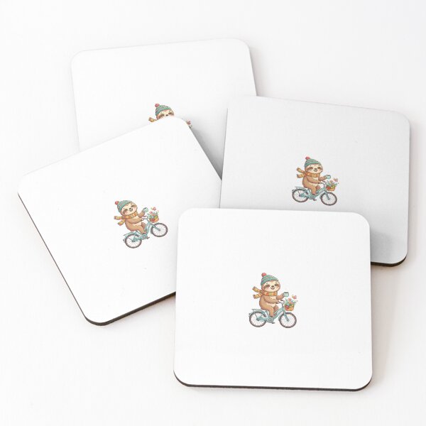 Item preview, Cute Sloth Riding a Bicycle Cartoon designed and sold by KETO370.