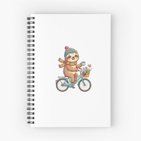 Item preview, Cute Sloth Riding a Bicycle Cartoon designed and sold by KETO370.
