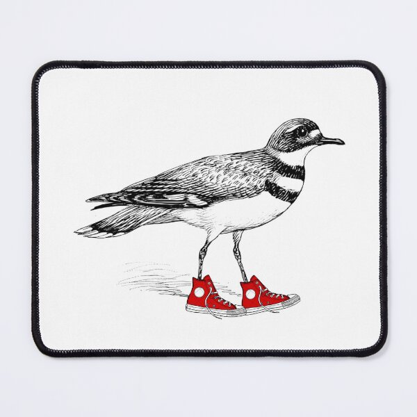Item preview, Killdeer Bird in Red Sneakers | Funny Vintage Birdcore Illustration designed and sold by ConcreteCanary.