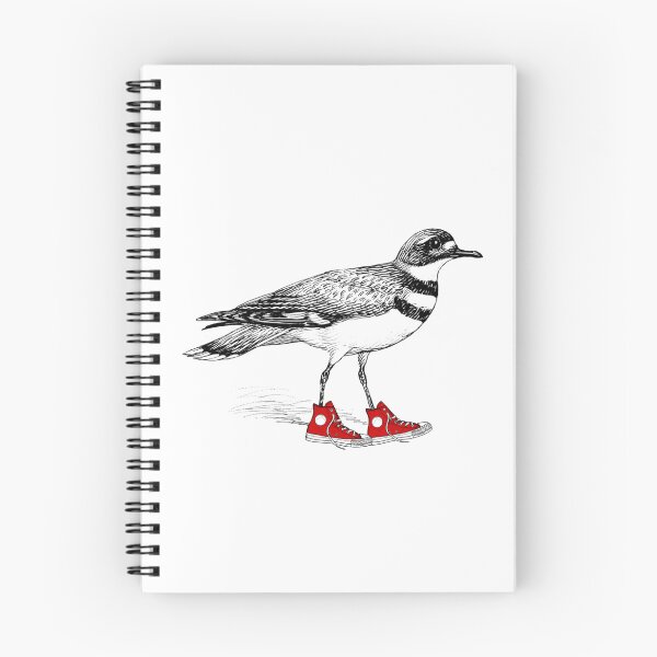 Item preview, Killdeer Bird in Red Sneakers | Funny Vintage Birdcore Illustration designed and sold by ConcreteCanary.