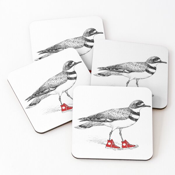 Item preview, Killdeer Bird in Red Sneakers | Funny Vintage Birdcore Illustration designed and sold by ConcreteCanary.