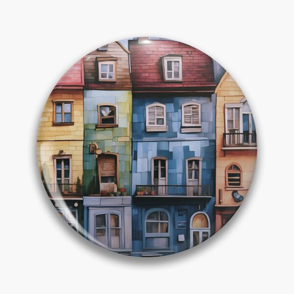 Item preview, Colorful Row of Townhouses designed and sold by James DeFazio.