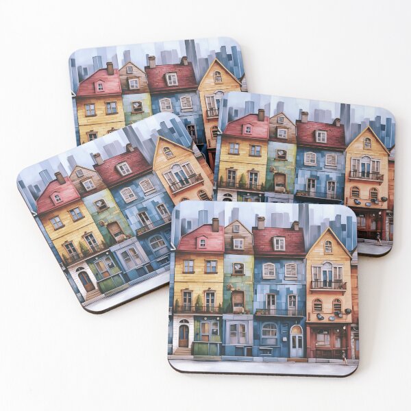 Item preview, Colorful Row of Townhouses designed and sold by James DeFazio.