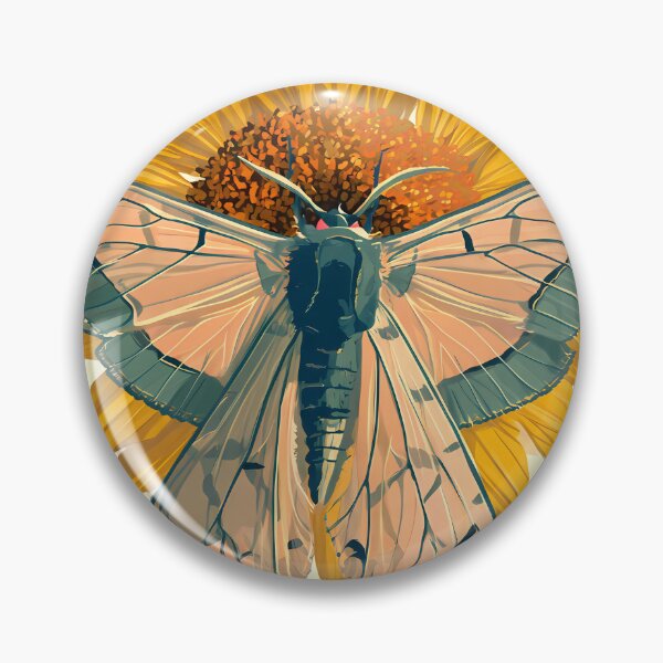 Item preview, Embroidery Hoop Sunflower Moth designed and sold by pumsquare.