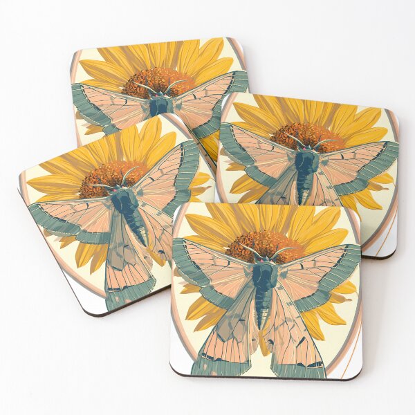 Item preview, Embroidery Hoop Sunflower Moth designed and sold by pumsquare.