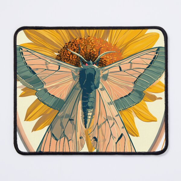 Item preview, Embroidery Hoop Sunflower Moth designed and sold by pumsquare.