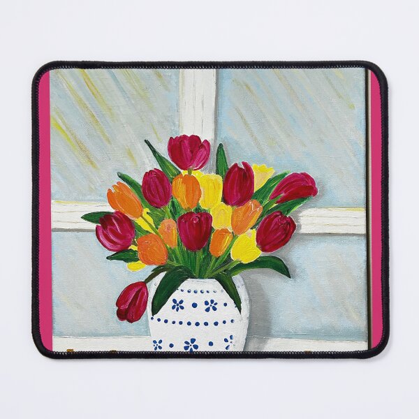 Item preview, Tulips in Blue and White Vase designed and sold by ChristiGames.