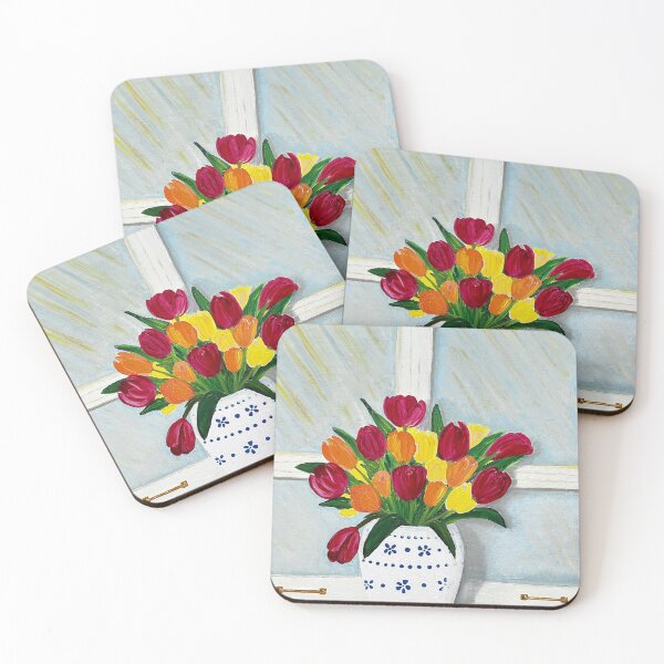 Item preview, Tulips in Blue and White Vase designed and sold by ChristiGames.