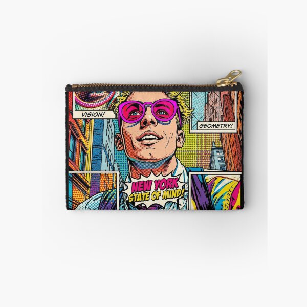 Item preview, Pop art graphic of a man with glasses and messy hair, portrait of a colorful festival designed and sold by G-M-Designs.