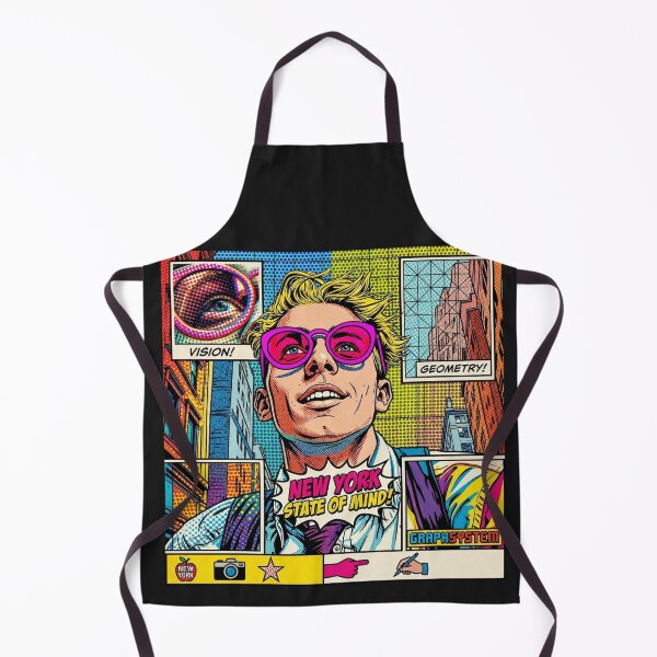 Item preview, Pop art graphic of a man with glasses and messy hair, portrait of a colorful festival designed and sold by G-M-Designs.