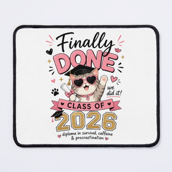 Item preview, Finally Done Cat Lover Graduation Girl designed and sold by Stick-Artistry.