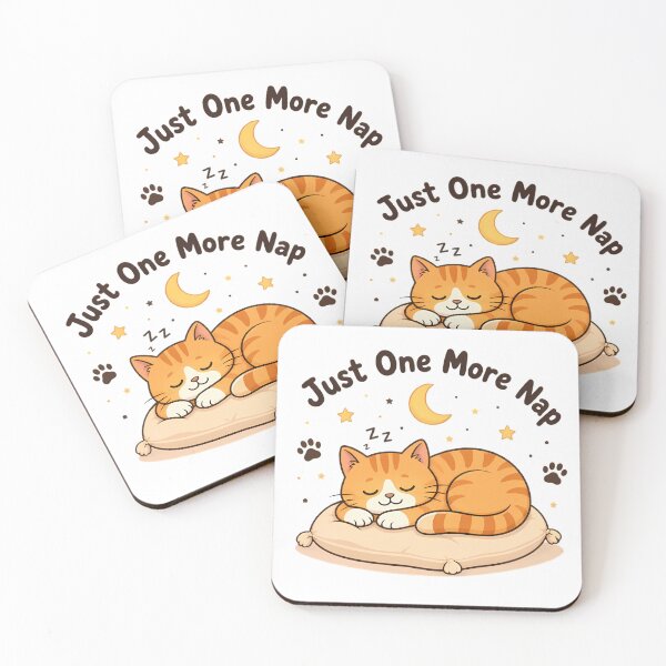 Item preview, Just One More Nap | Cute Sleeping Orange Cat Lover designed and sold by ArtistryPulse90.