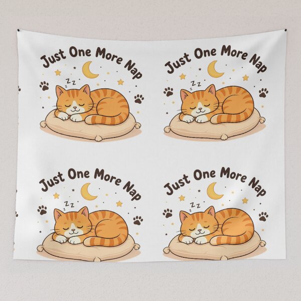 Item preview, Just One More Nap | Cute Sleeping Orange Cat Lover designed and sold by ArtistryPulse90.