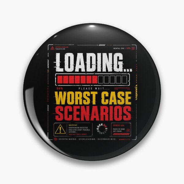 Item preview, Loading Worst Case Scenarios Funny Overthinking Design designed and sold by LowBatteryStudio ⭐.