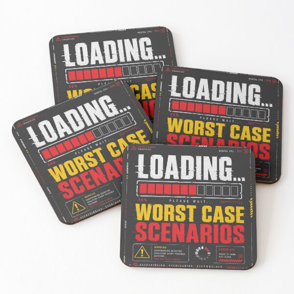 Item preview, Loading Worst Case Scenarios Funny Overthinking Design designed and sold by LowBatteryStudio ⭐.