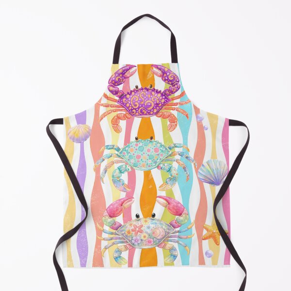 Item preview, Colorful Pastel Crabs and Sea Shells Retro Graphic designed and sold by InfiniteOrbit.