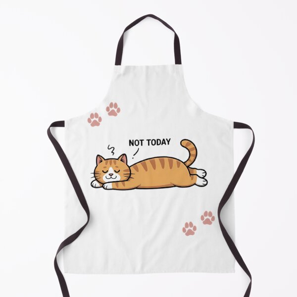 Item preview, Cute Sleeping Orange Cat Cartoon – Relaxing Cat Illustration with Paw Prints designed and sold by ArtistryPulse90.