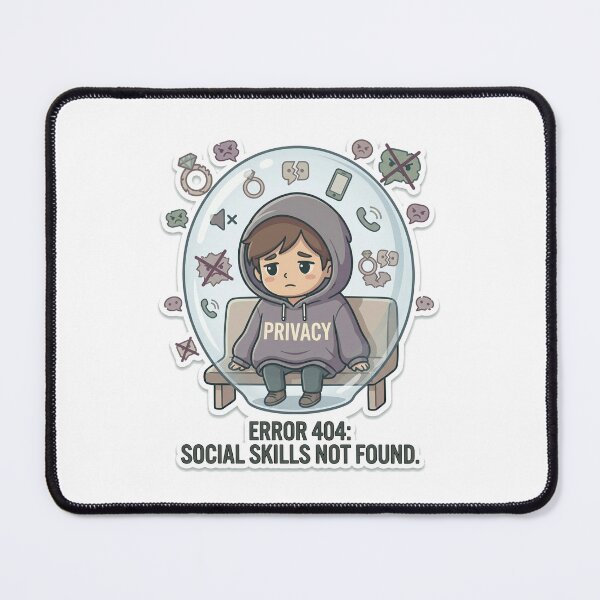 Item preview, Error 404 Social Skills Not Found designed and sold by IntrovertEngineer11.