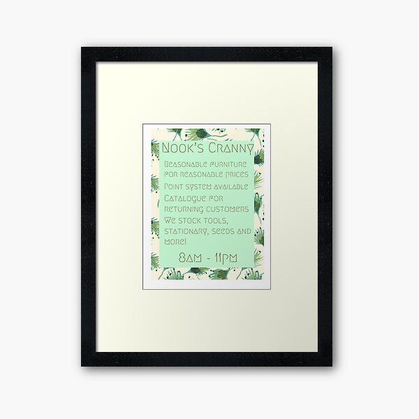 Nook’s cranny Framed Art Print