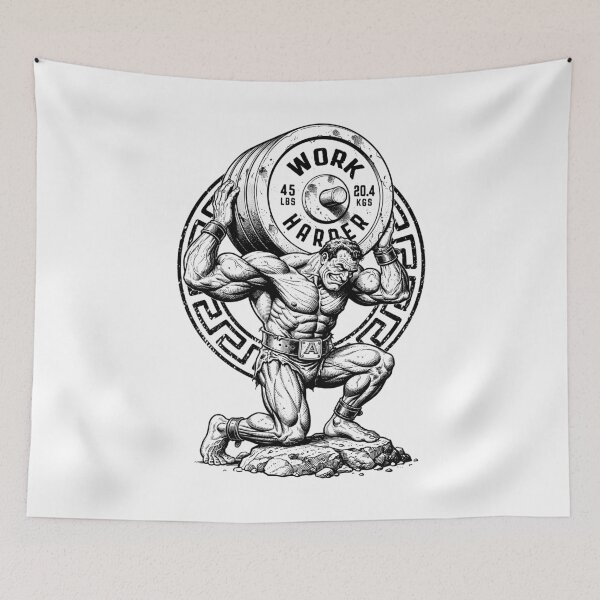 Item preview, Bodybuilder Greek God Gym Work Harder Funny Workout Muscle designed and sold by GrandeDuc.