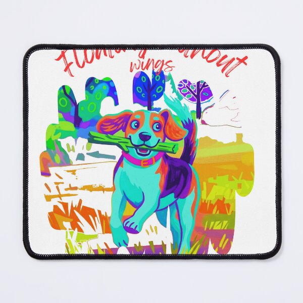 Item preview, Floating Without Wings Neon Dog Art designed and sold by BLUESKY11a.