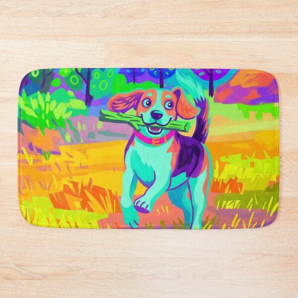 Item preview, Floating Without Wings Neon Dog Art designed and sold by BLUESKY11a.