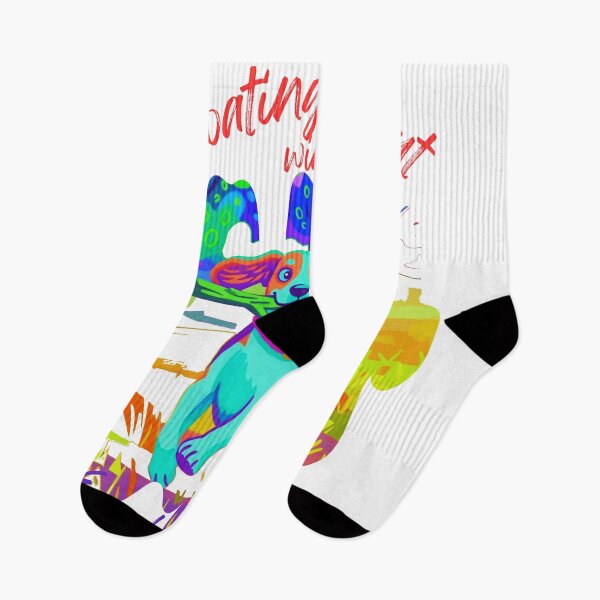 Item preview, Floating Without Wings Neon Dog Art designed and sold by BLUESKY11a.