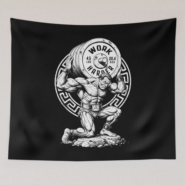 Item preview, Bodybuilder Greek God Gym Work Harder Funny Workout Muscle designed and sold by GrandeDuc.