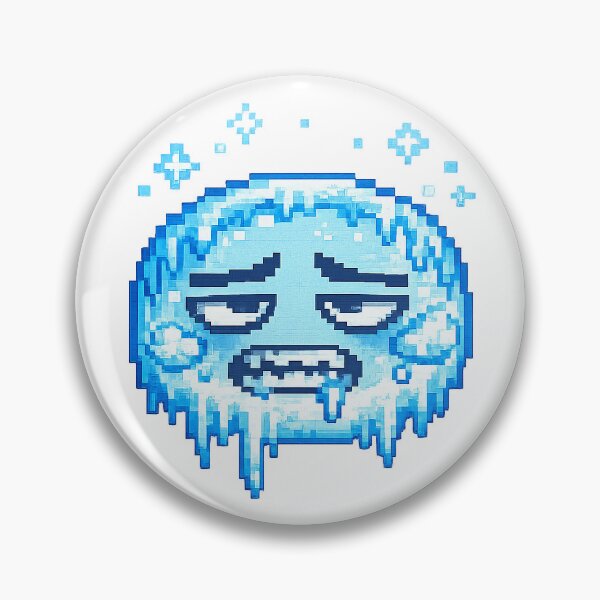 Item preview, Cold Pixel Emoji – Retro 8 Bit Freezing Reaction Sticker designed and sold by ANiyati.