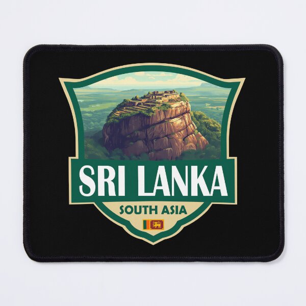 Item preview, Sri Lanka Illustration Retro Badge designed and sold by KrisSidDesigns.